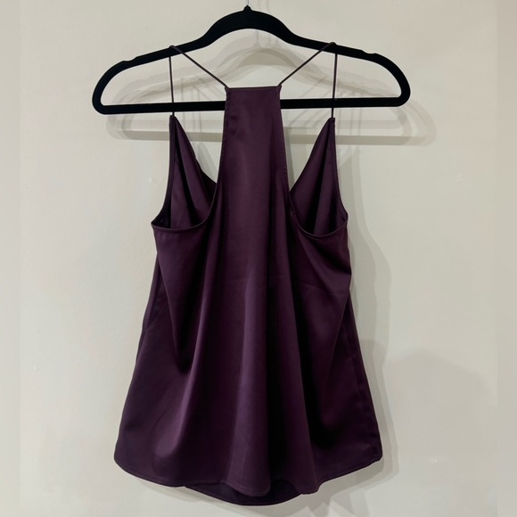 NWOT Express Plum cowl neck satin tank size small - Picture 5 of 7